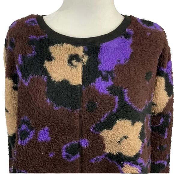 BP High Pile Fleece Long Sleeve Floral Pullover Sweatshirt Size 2X New w/ Tag - Picture 5 of 16